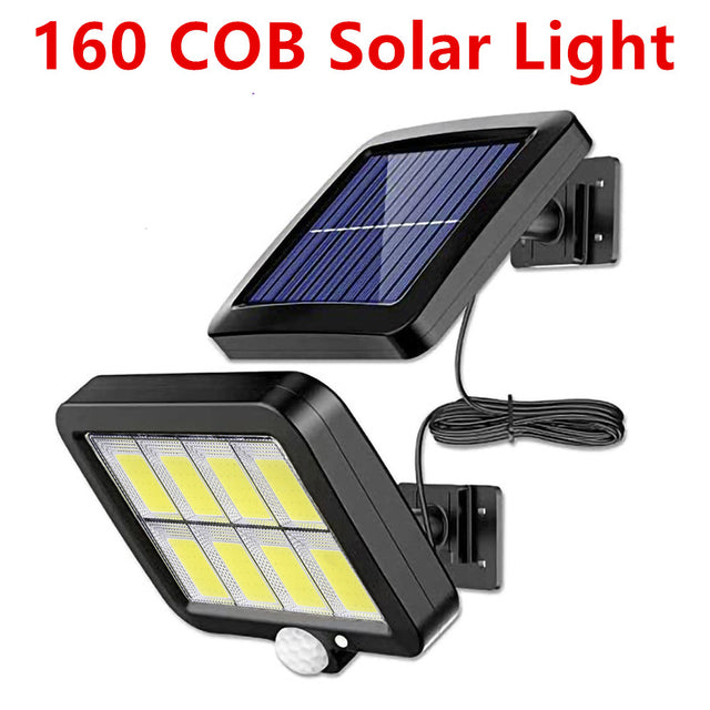 COB LED Solar Powered Motion Sensor Security Lamp