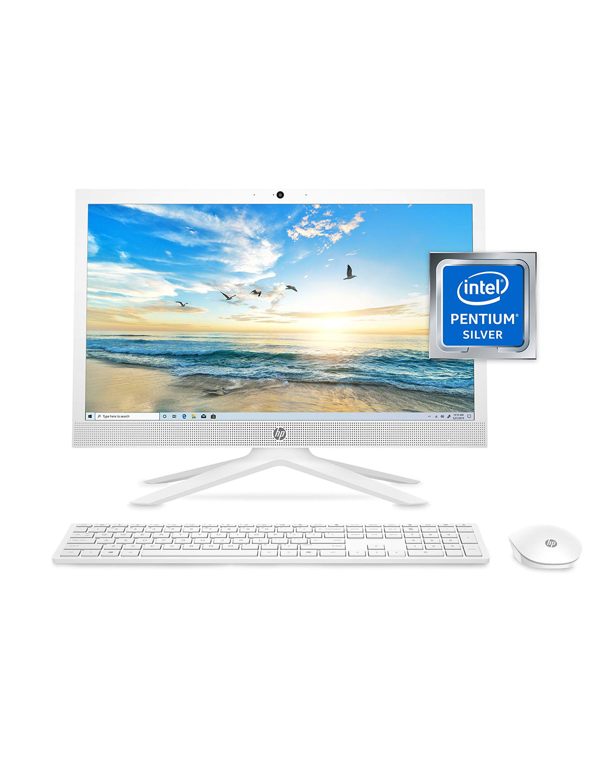 HP 21 All-in-One PC Intel Pentium Silver J5040 Quad-Core Processor 4 GB RAM 128 GB SSD Storage 20.7-inch Full HD Display Windows 10 Home with Enhanced Security Privacy Camera (21-b0020 2020)